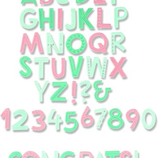 Sizzix Thinlits Die Marked Alphabet by Olivia Rose | 665893 |Chapter 2 2022, Multicolor, One Size